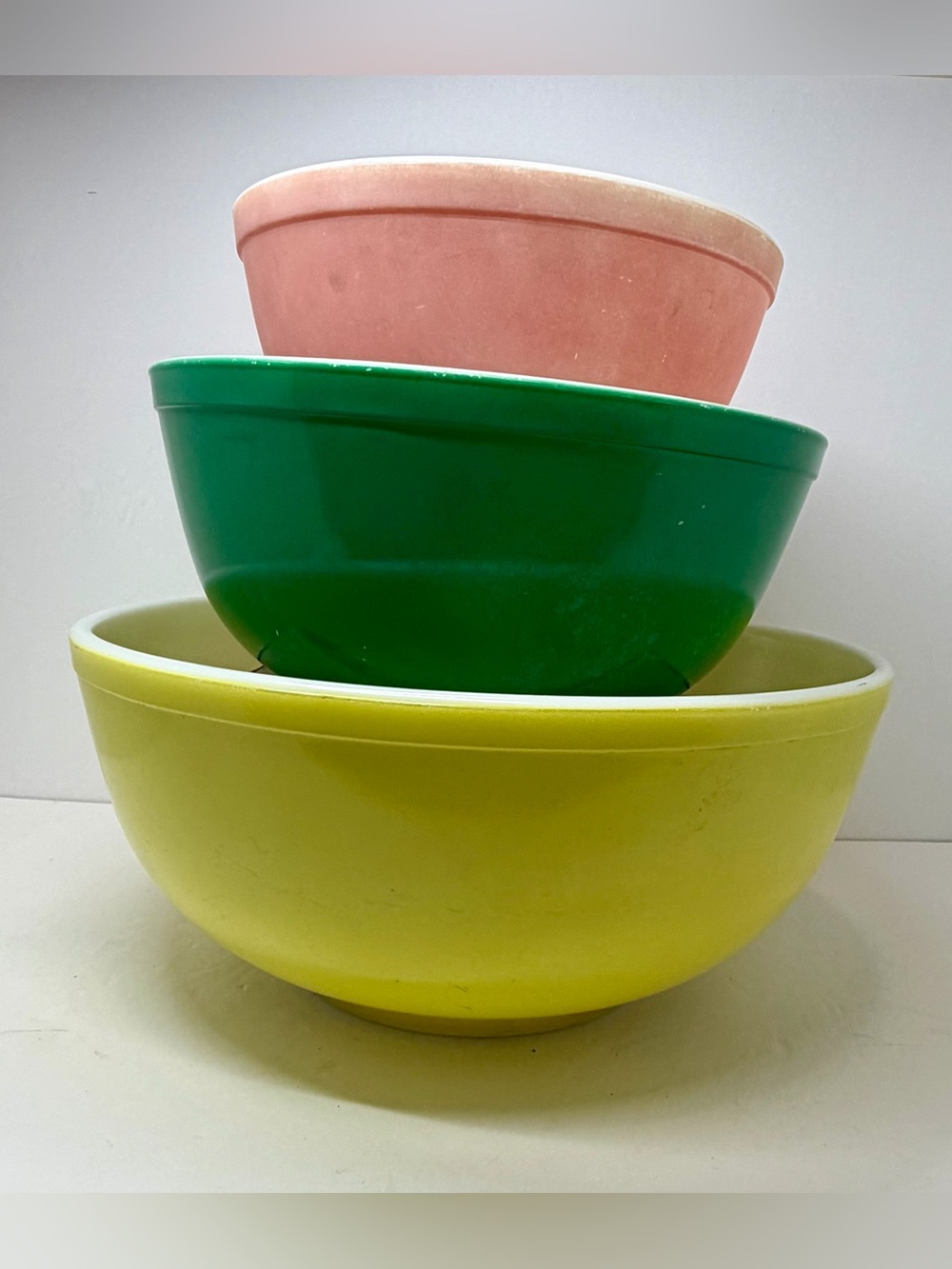 Vintage Pyrex Primary Colors Nesting Mixing Bowls Set of 3